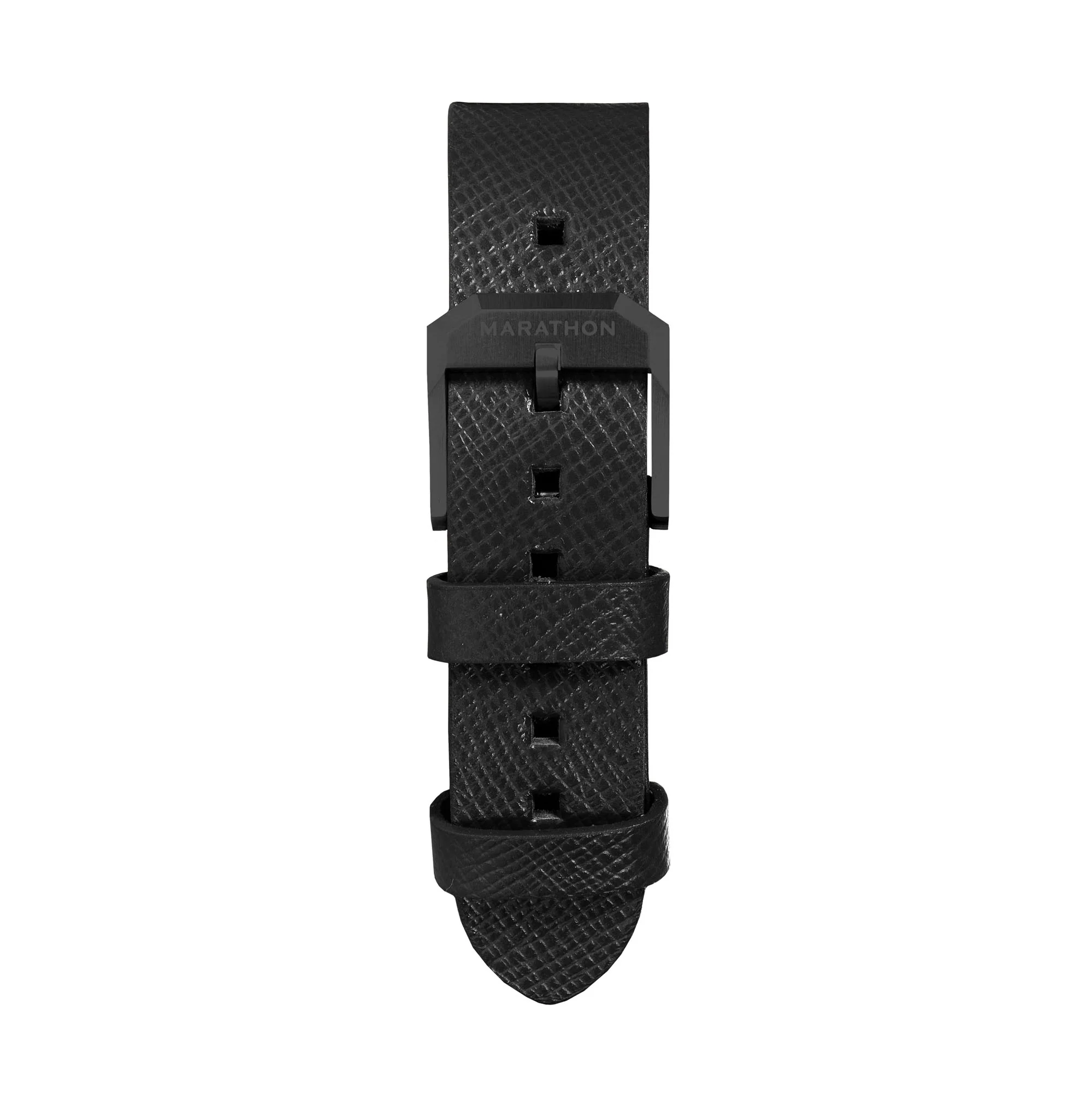 20mm 2-Piece Leather Strap, Black with Anthracite Hardware - Image 8