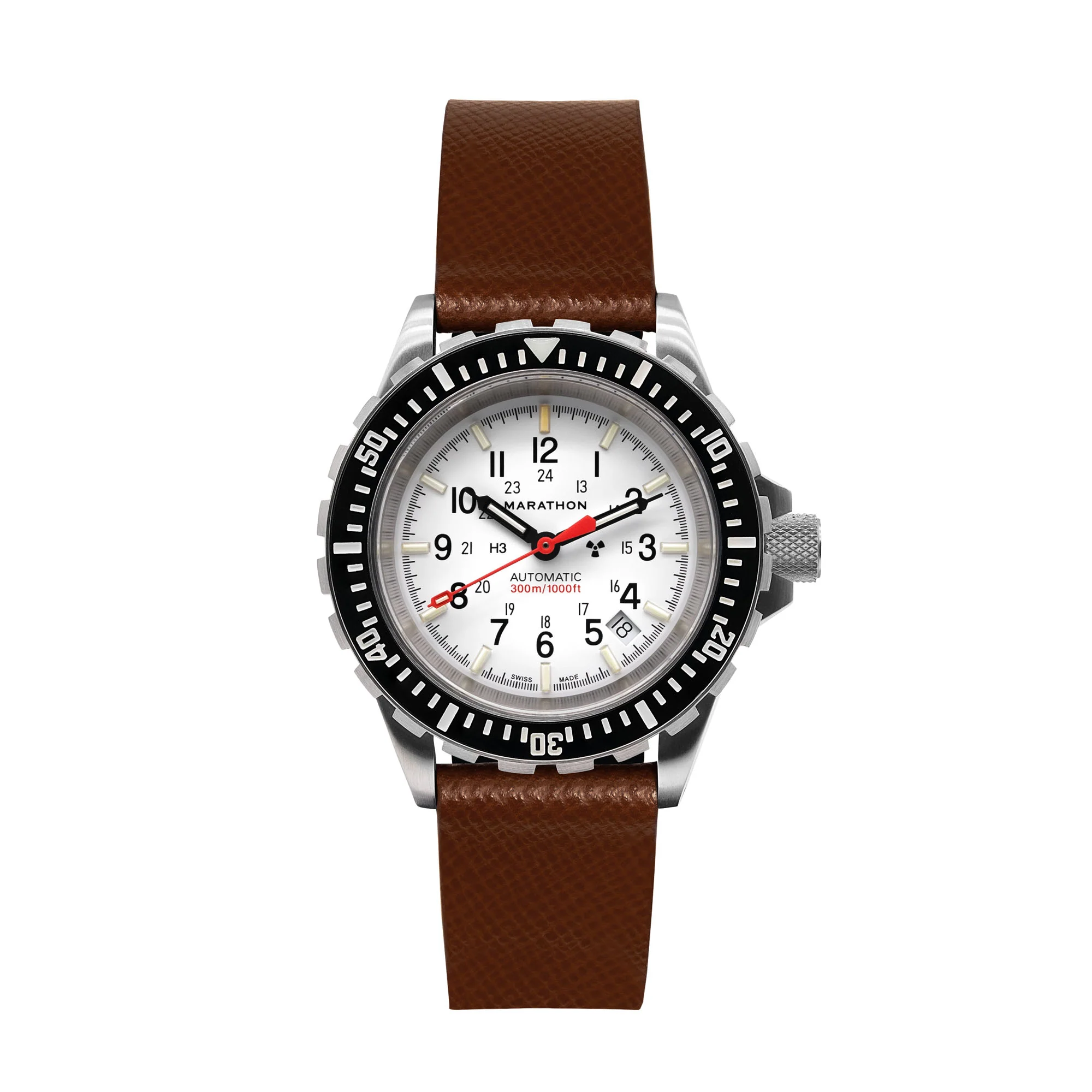 20mm 2-Piece Leather Strap, Cognac with Brushed Steel Hardware - Image 6
