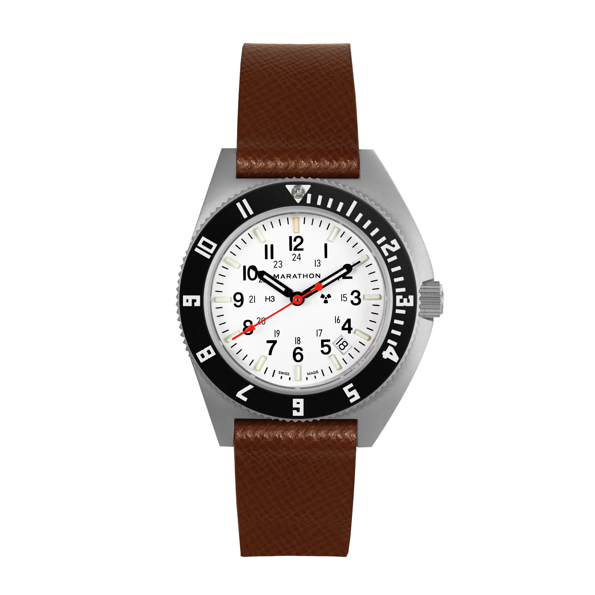 20mm 2-Piece Leather Strap, Cognac with Parkerized Hardware - Image 13