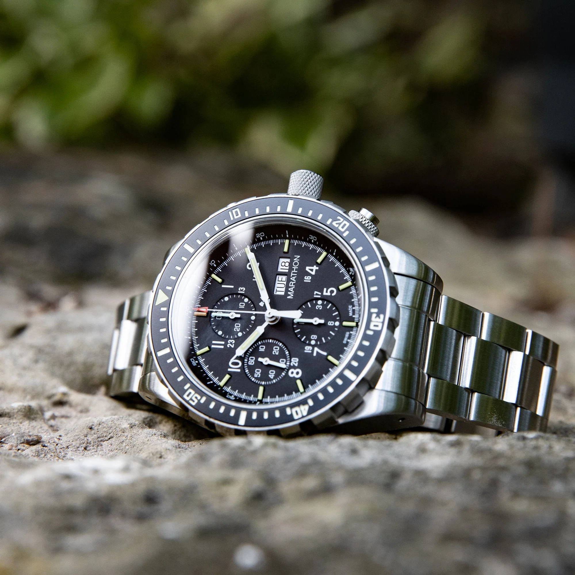 46mm Jumbo Diver/Pilot's Automatic Chronograph (CSAR) with Stainless Steel Bracelet - Image 33